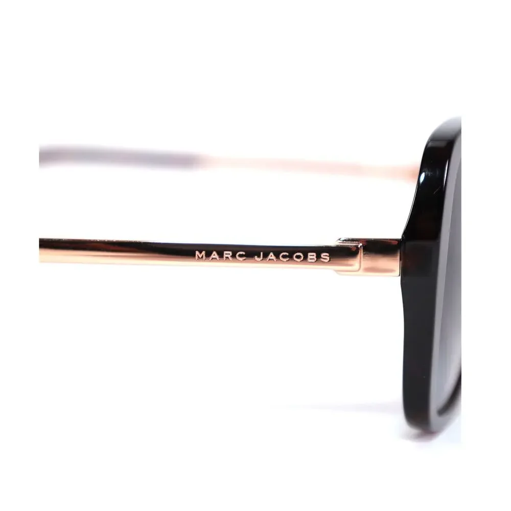 Marc Jacobs Womens Oval Butterfly Sunglasses-Black Brown Tortoise/Dark Grey-NWT